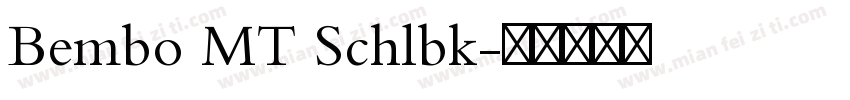 Bembo MT Schlbk字体转换